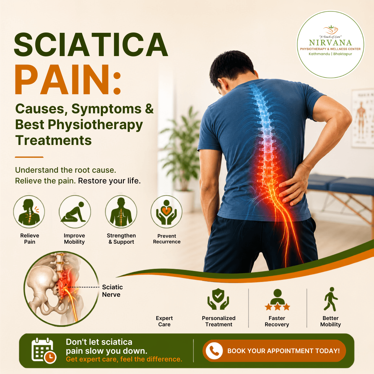 Sciatica Pain Causes, Symptoms & Best Physiotherapy Treatments