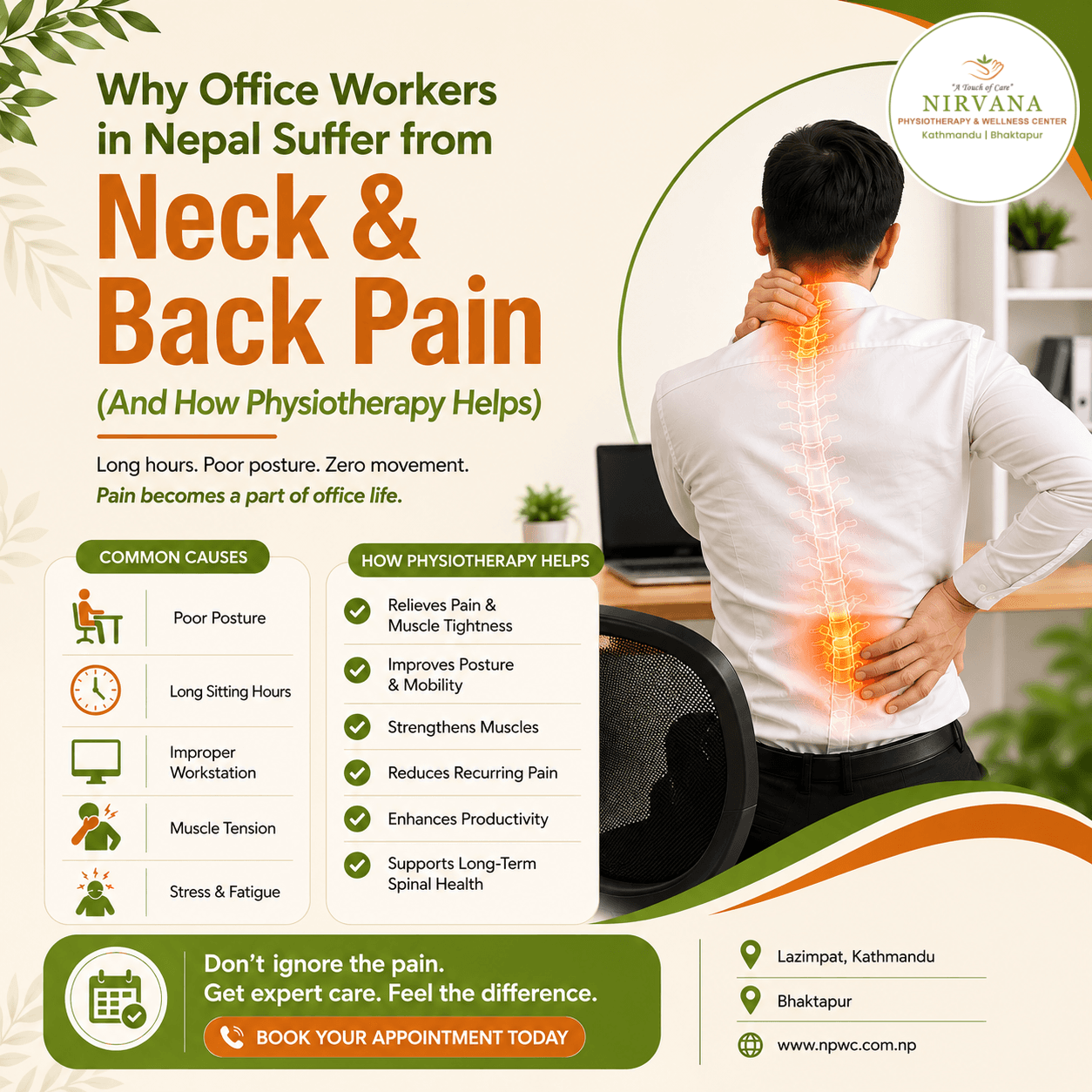 Why office workers suffer from neck & back pain